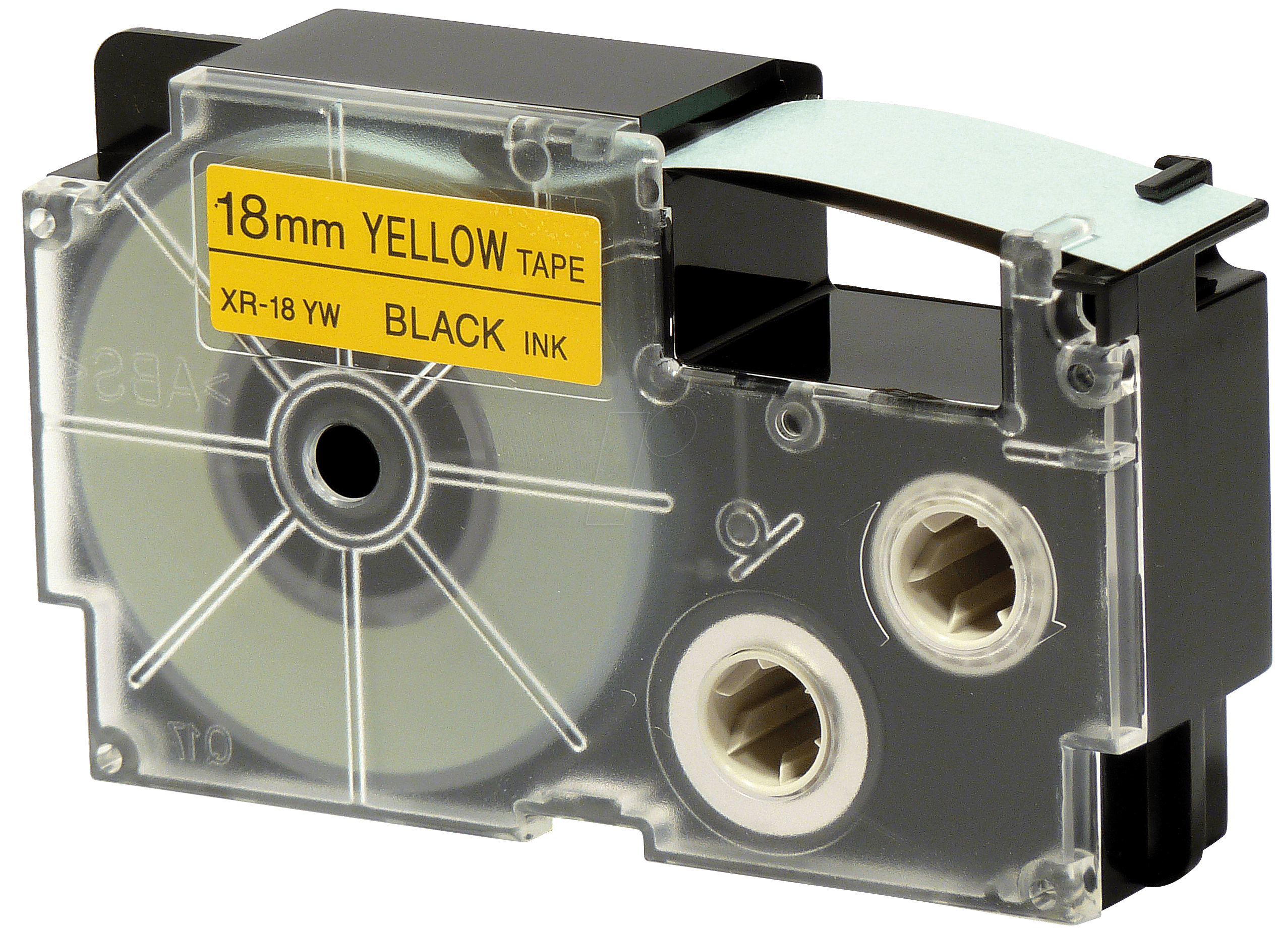 Casio XR-18YW1 Label Tape 18mm Black on Yellow - LPSOLUTIONS