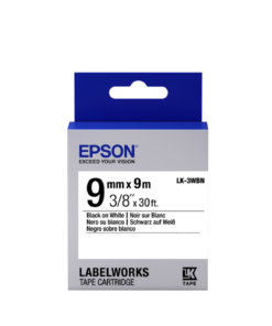 Epson LK-3WBN Black/White 9mm Label Tape