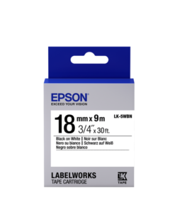 Epson LK-5WBN Black/White 18mm Label Tape