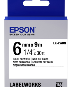 Epson LK-2WBN Black/White 6mm Label Tape