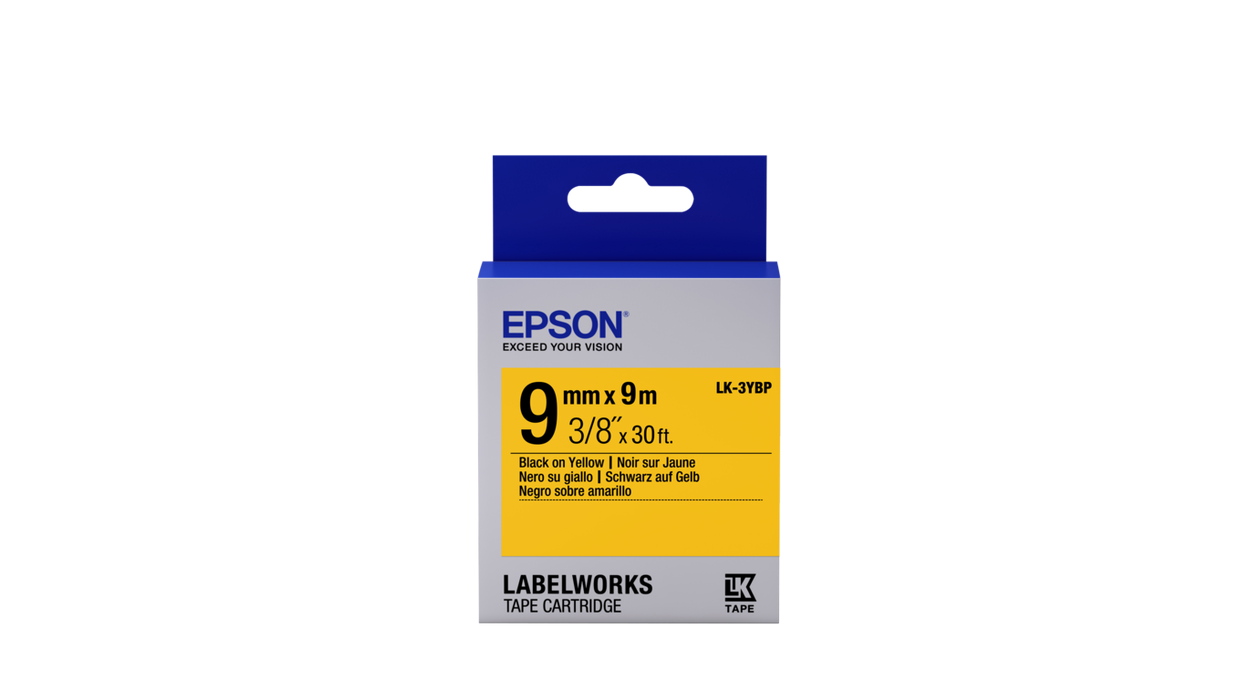 Epson LK-3YBP Black/Yellow 9mm Label Tape - LPSOLUTIONS Wholesale of ...